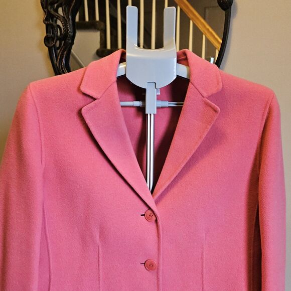 Jones New York Pink Wool Angora Blazer Jacket Womens Size 8 Vintage Y2K Career - Picture 2 of 7